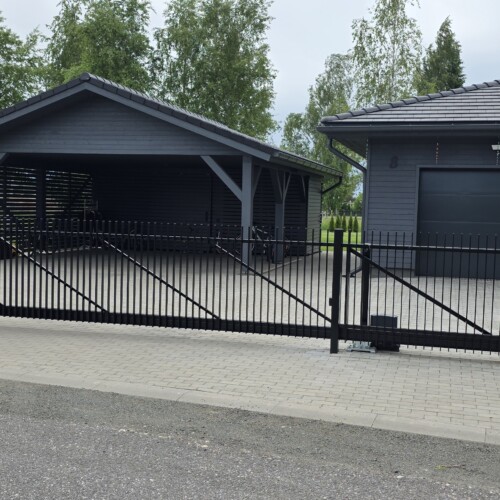 Liugvärav varbtäitega 40 x 10mm sammuga 80mm Aiavärav, liugvärav, metallaed